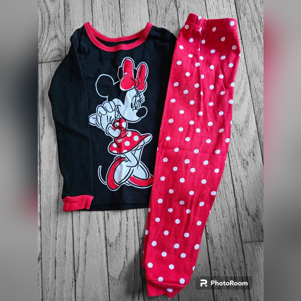Disney Junior Minnie PJ Top 3T & Nina's Polka Dot PJ Bottoms 3T